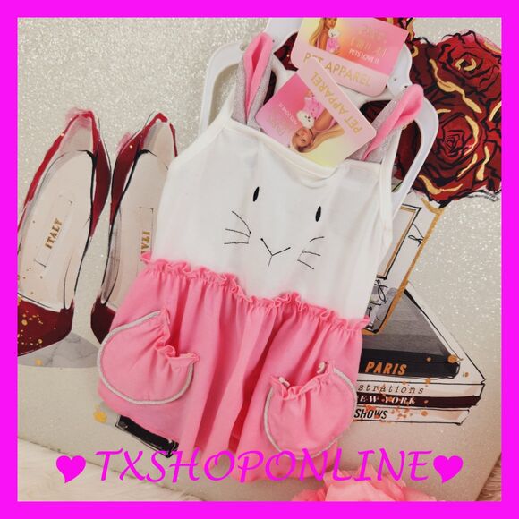 💗🐶PARIS HILTON Pets Love it! Adorable Pet Apparel Bunny 🐶💗 NWT - Picture 2 of 9